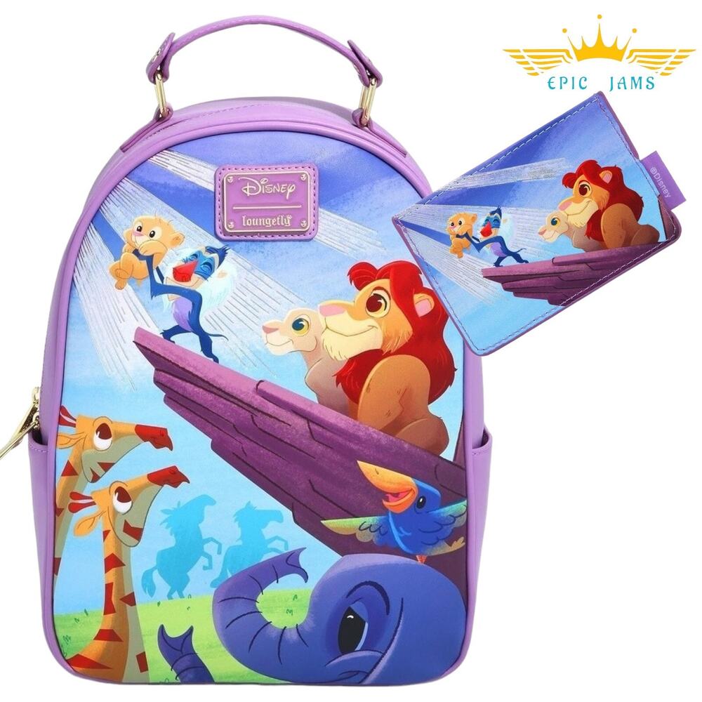 Loungefly Disney The Lion King Pride Rock Mini Backpack Set New
